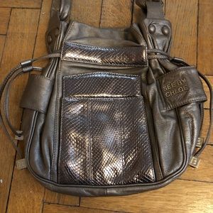 See by Chloe metallic handbag